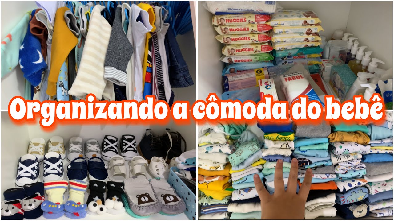 ORGANIZANDO A CÔMODA E GUARDA ROUPA DO BEBÊ 💙