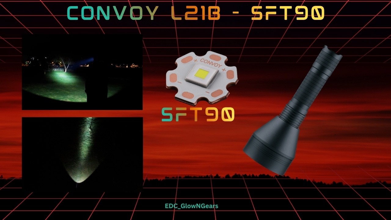 Convoy L21B SFT90 - Powerful thrower | Outdoor Beamshot Test with Drone Shots