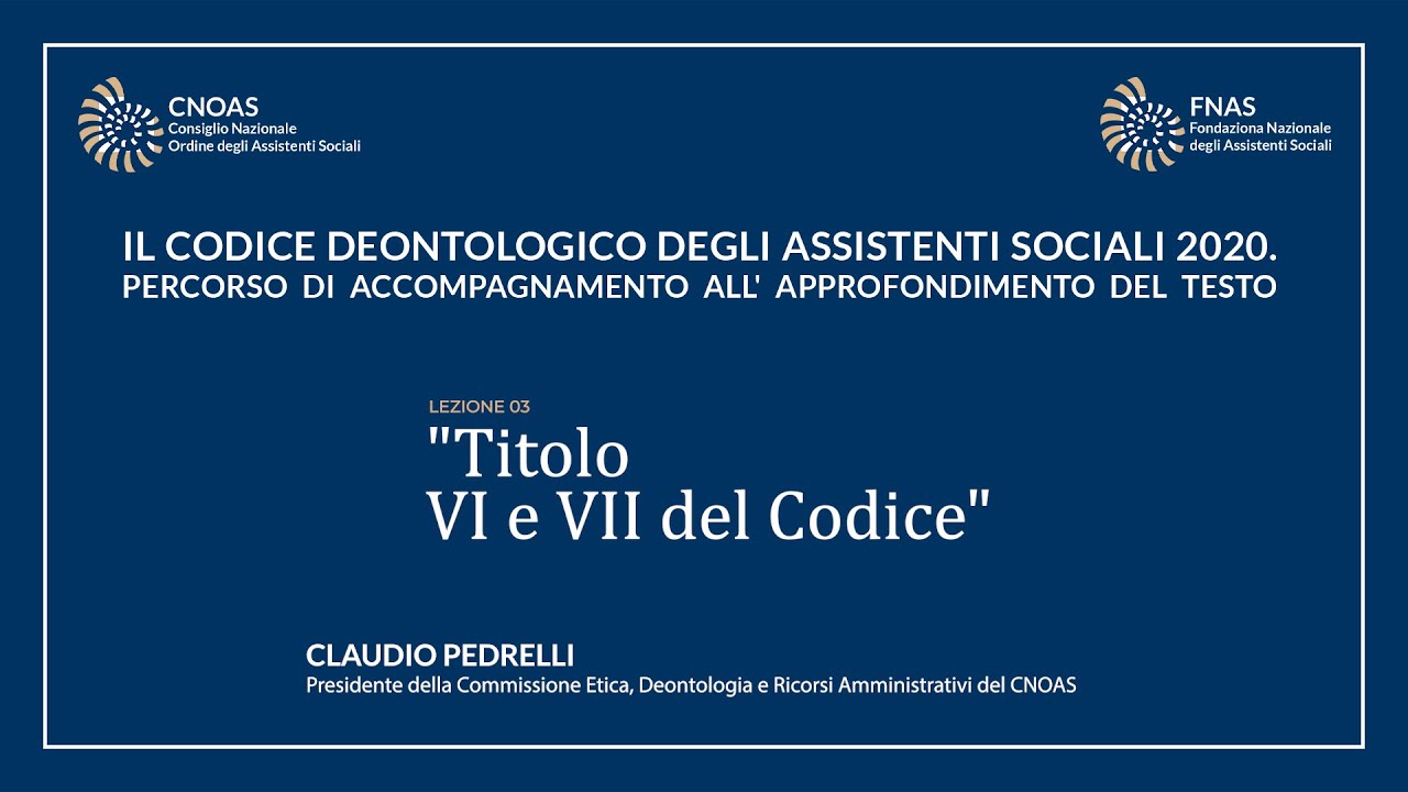 Titoli  VI - VII del Codice
