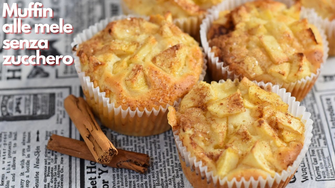 Muffin alle mele senza zucchero