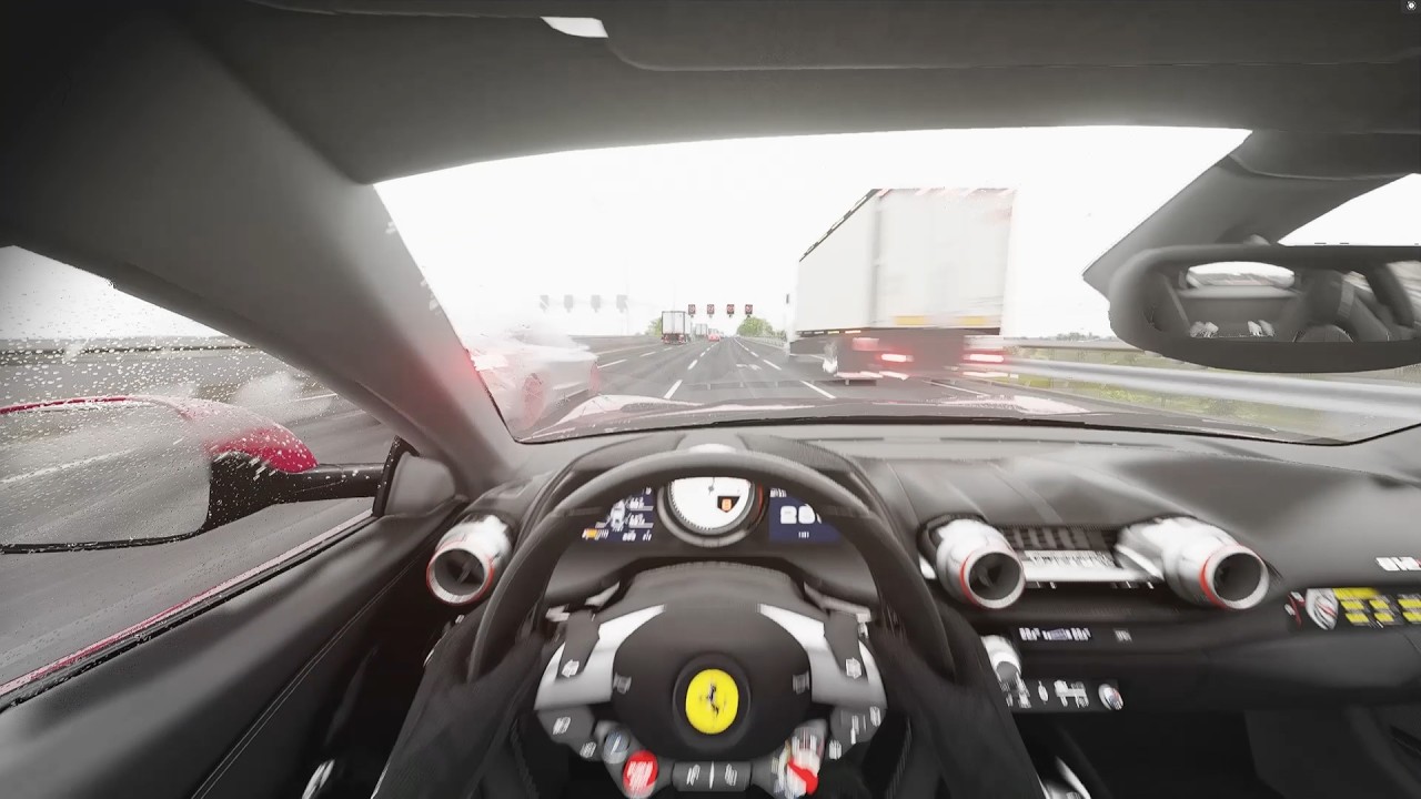 Crazy man drives a 812