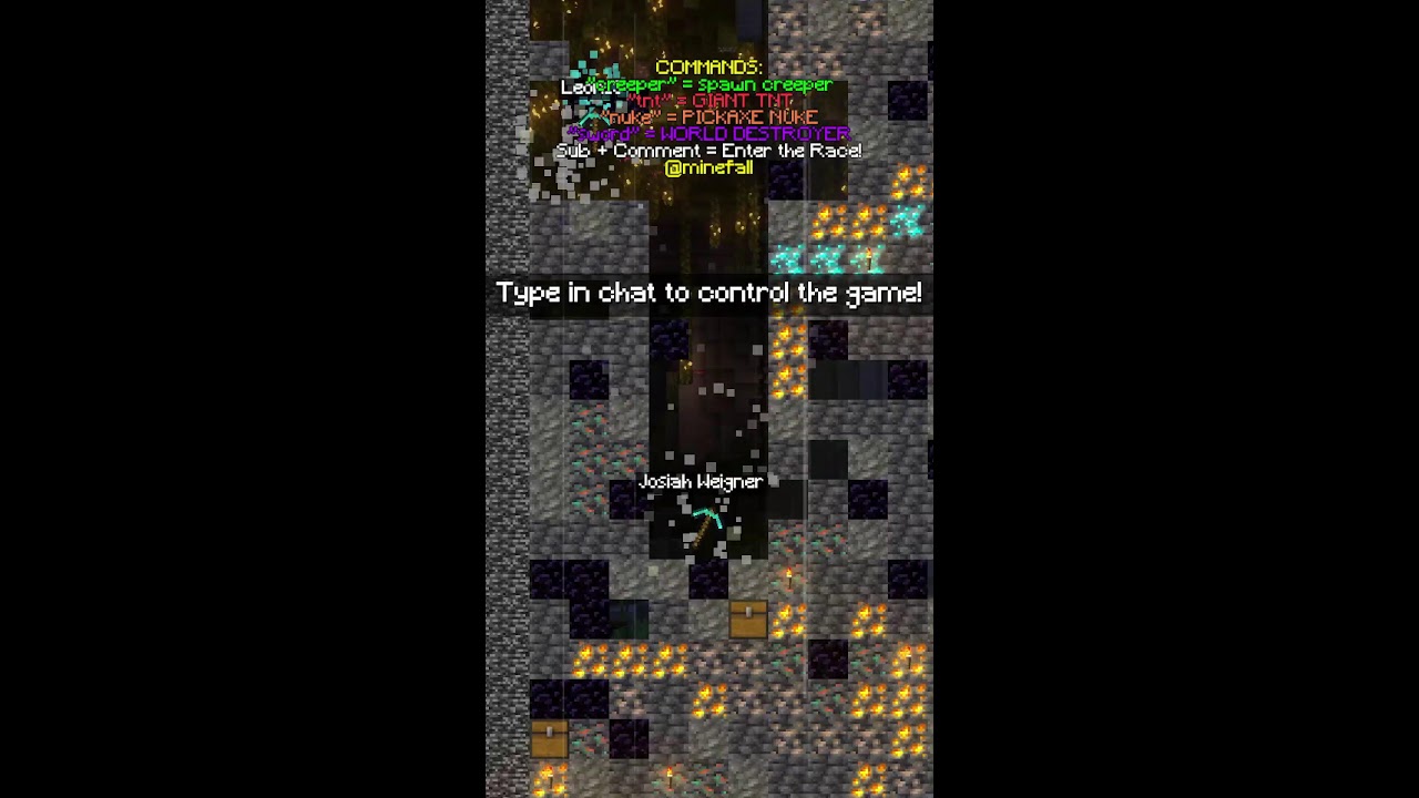 24/7 LIVE Interactive Minecraft Falling Pickaxe Game!