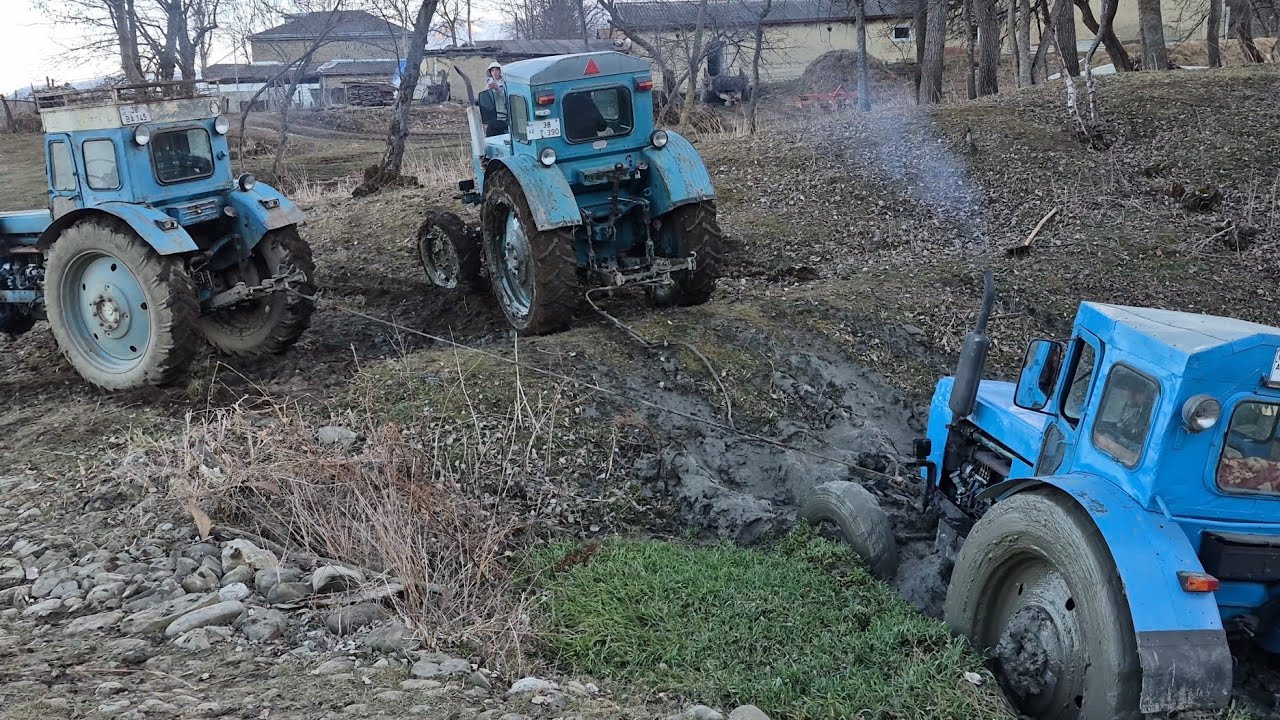 How to Get a T-40 Tractor Out of a Swamp? (Tense Moments).