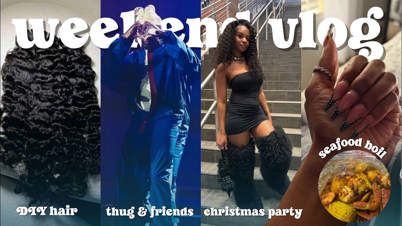 Видеоблог выходных: концерт Young Thug & Friends, рождественская вечеринка, шопинг, прическа свои...