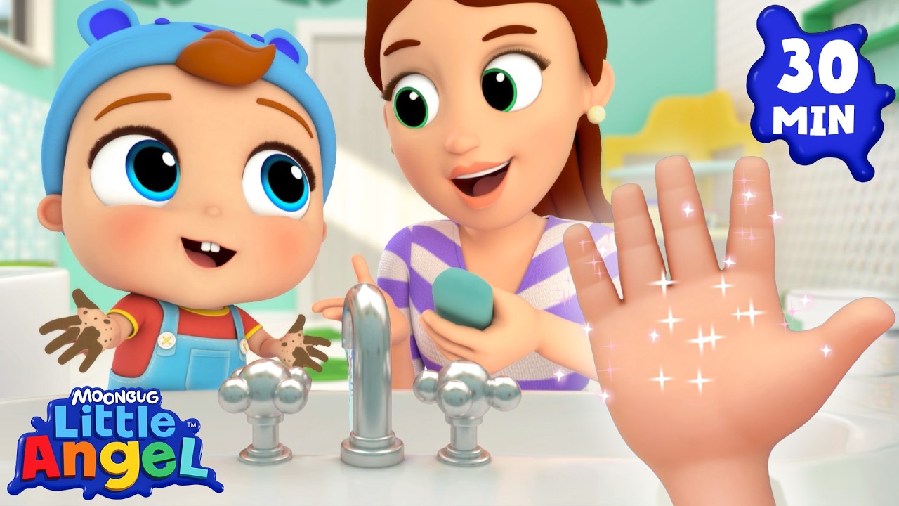 My Dirty Hands Song | Little Angel Kids Songs & Nursery Rhymes | Moonbug Kids
