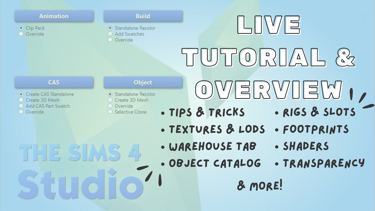 Sims 4 Studio Tutorial, Overview, and Live Q&A