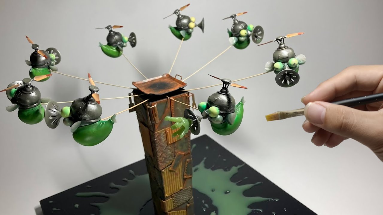 【スプラトゥーン3】ガチで回るハシラのフィギュアを作ってみた　How to make a Fish stick figure that actually spins