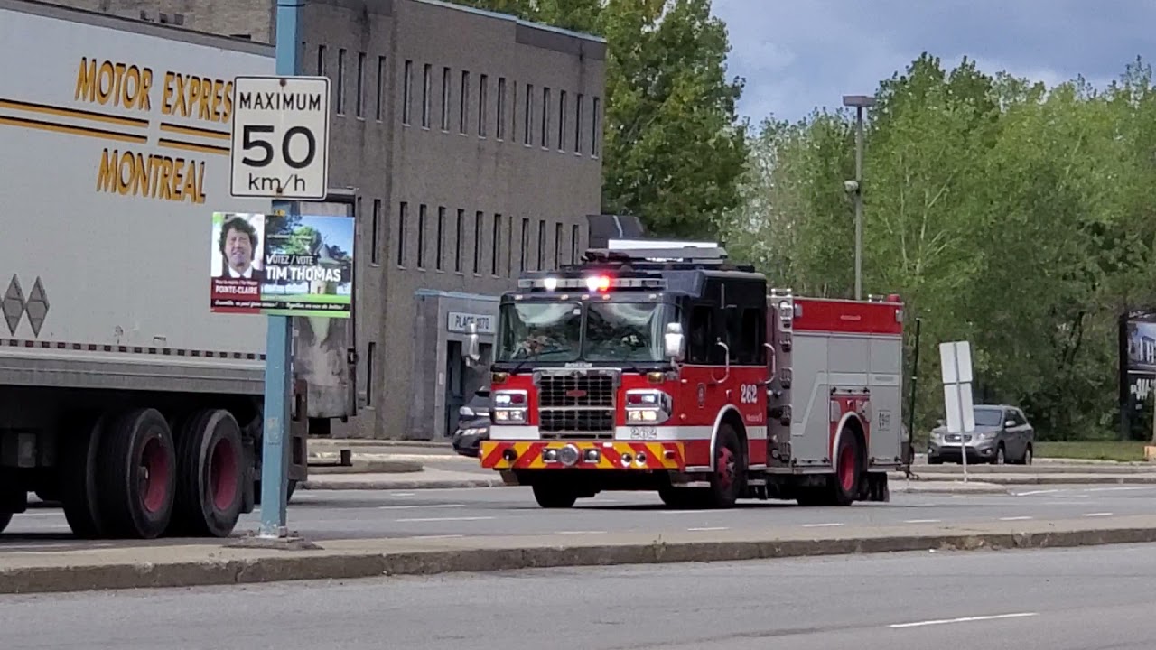Montreal SIM Pumper 262 responding