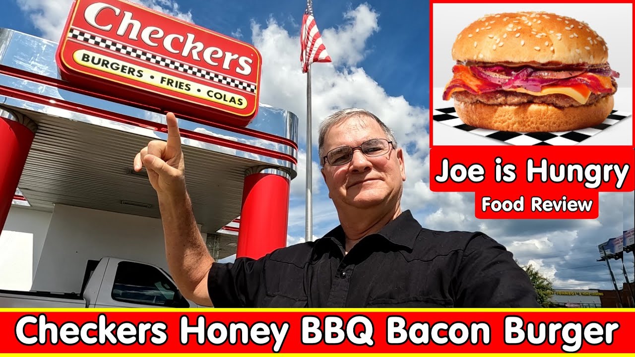 Checkers and Rally's New Honey BBQ Bacon Burger Review * Limited Time Offer * Joe is Hungry 🍯🥓♨️🍔