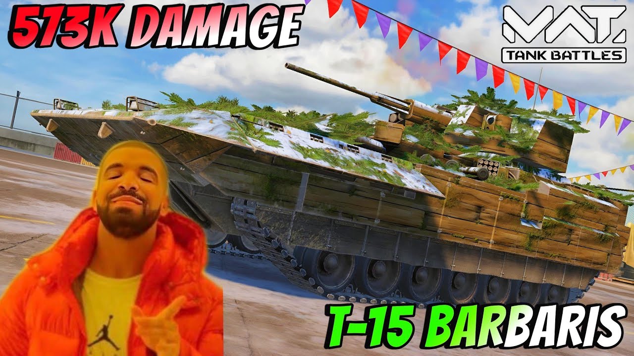 T-15 BARBARIS - 573k Damage With 9 kills Brutal Gameplay 🔥 MWT :  TANK BATTLES 