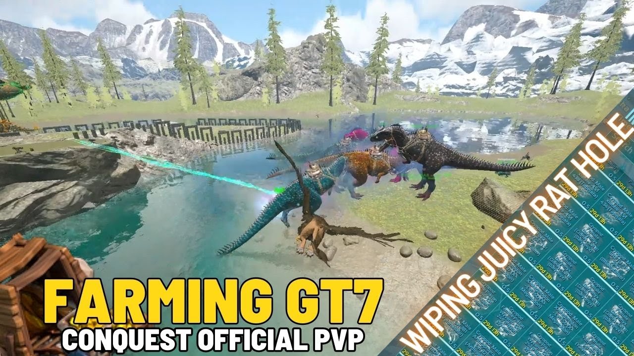Farming GT7 & Wiping Juicy Rat Hole | B&G | ARK Official Conquest PVP EP10