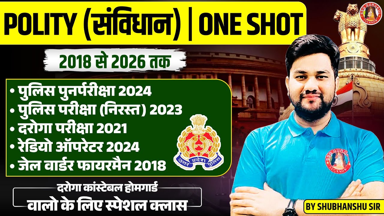 UP Police SI POLITY GK/GS Previous Year Question Paper | UP Police Constable/Homeguard GK/GS