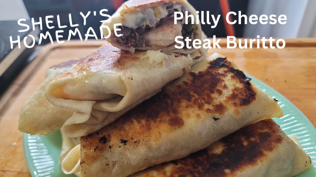 Shrimp Philly Cheese Steak Burrito