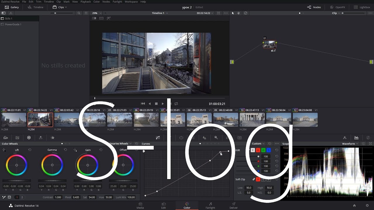 Работа с S-log2 и логами в целом. (Часть 1) Урок по Davinci Resolve 14