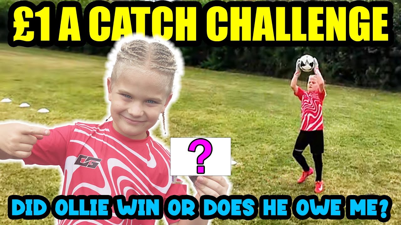 +£1 for a catch -£1 for a drop! Can Ollie win money during his training session ?