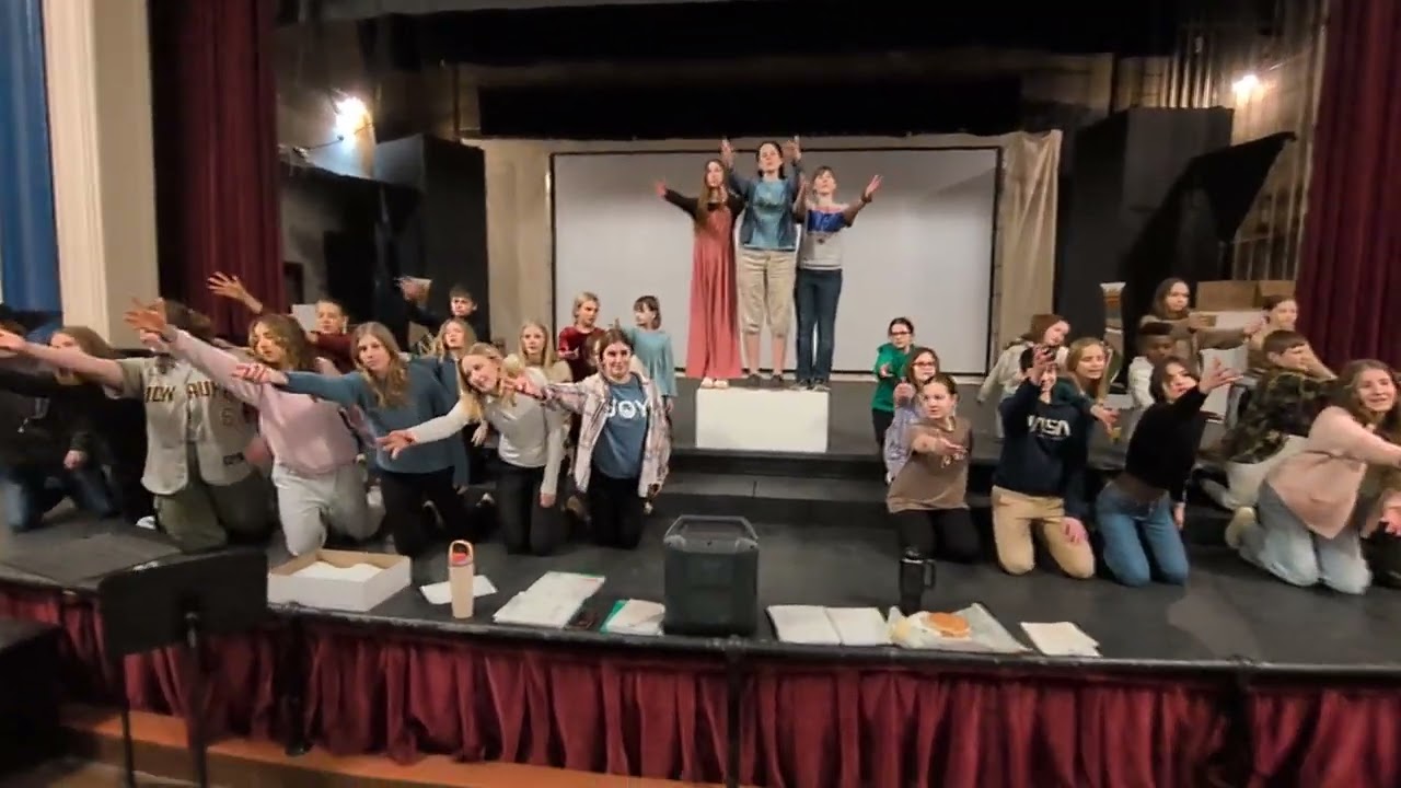 End of Deliver Us (fix: on the last word- very slowly reach out to audience.. keep movement going)