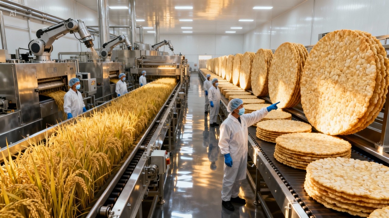 How Rice Crackers Are Made in a Mega Factory | Full Mass Production Process