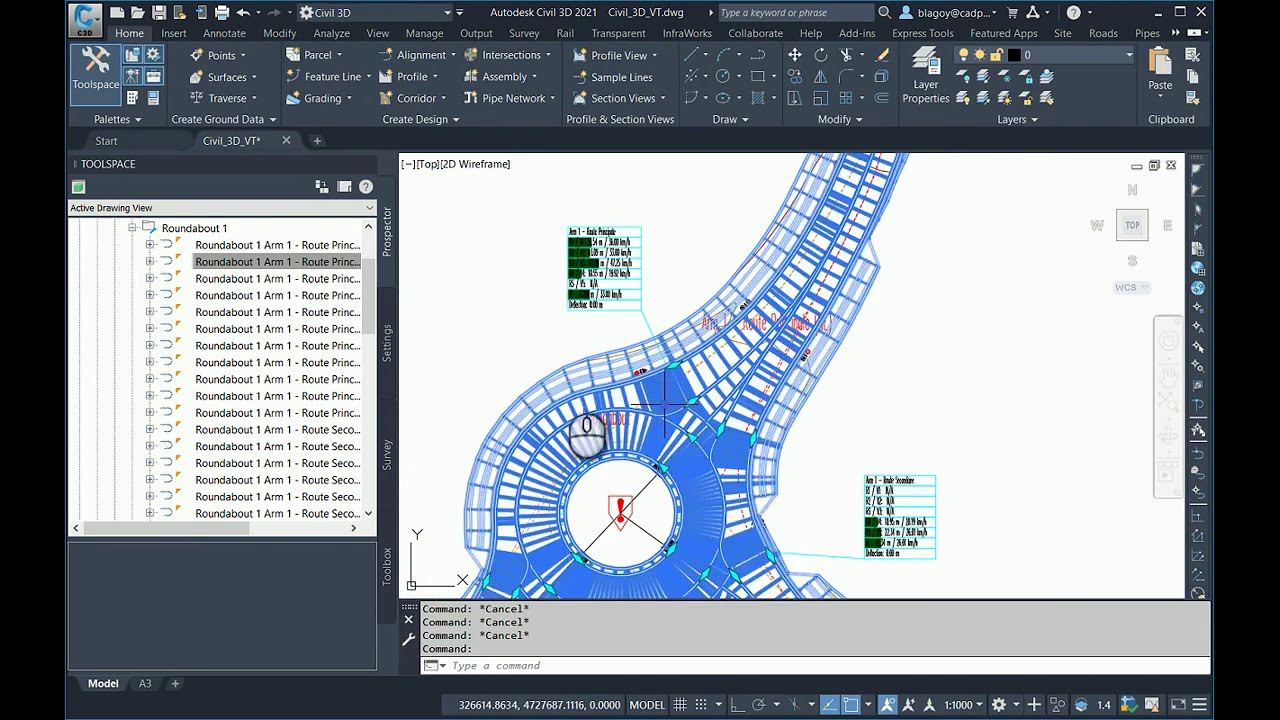 Civil 3D Roundabout Design