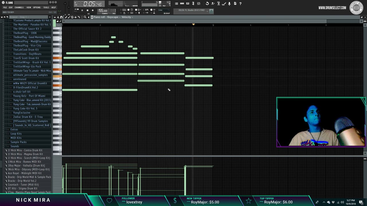 Nick Mira making the melody for Empty by Juice WRLD LIVE (short)
