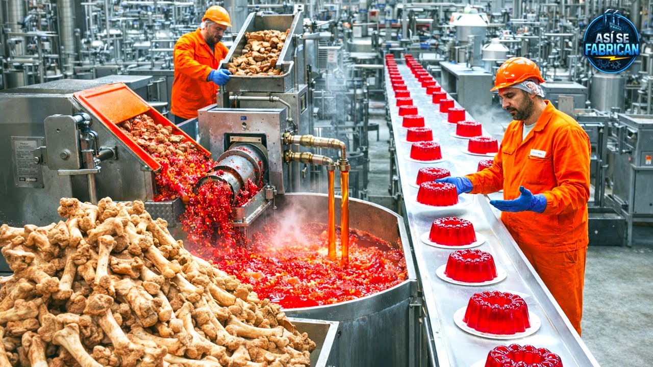 CÓMO se HACE la GELATINA | Del HUESO de RES al POSTRE, DENTRO DE LA MEGA FABRICA 🍮