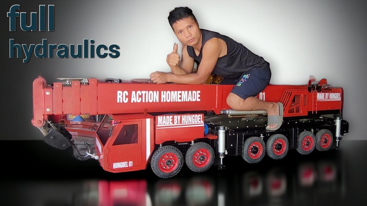hydraulic crane homemade | rc action homemade