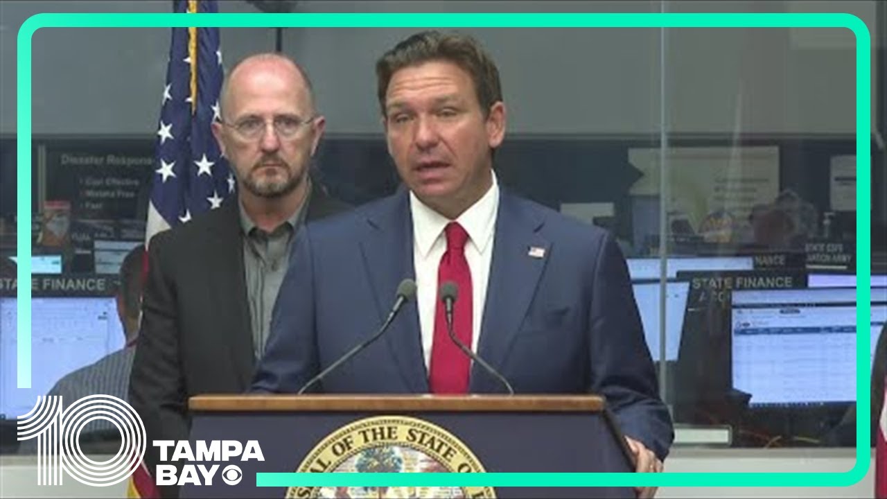Gov. Ron DeSantis in Tampa ahead of Helene
