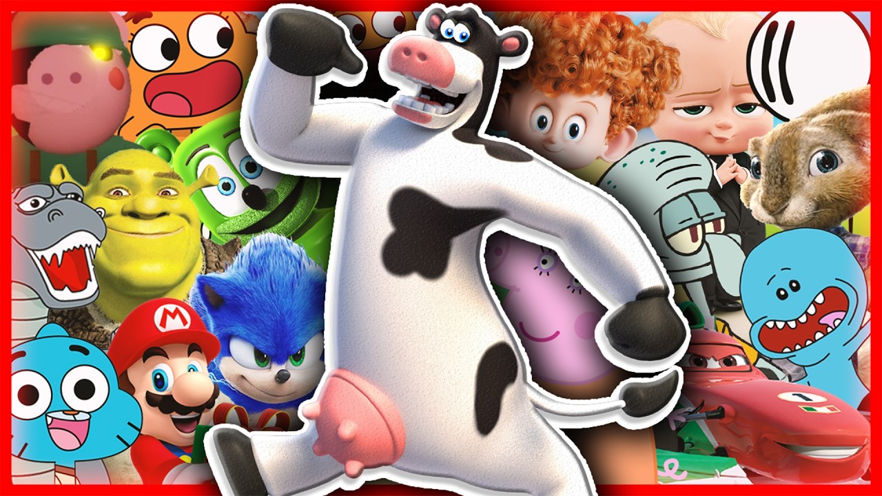 Mmmm Cow Song (Movies, Games and Series COVER) feat. Gummy Bear & Piggy Roblox