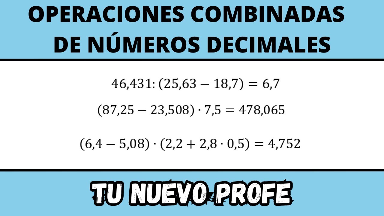 Operaciones combinadas con números decimales (1/3)