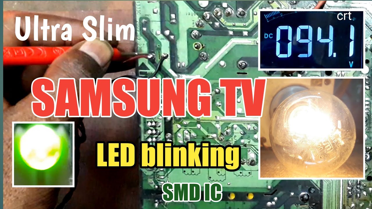 How to repair samsung ultra slim crt tv led blinking.