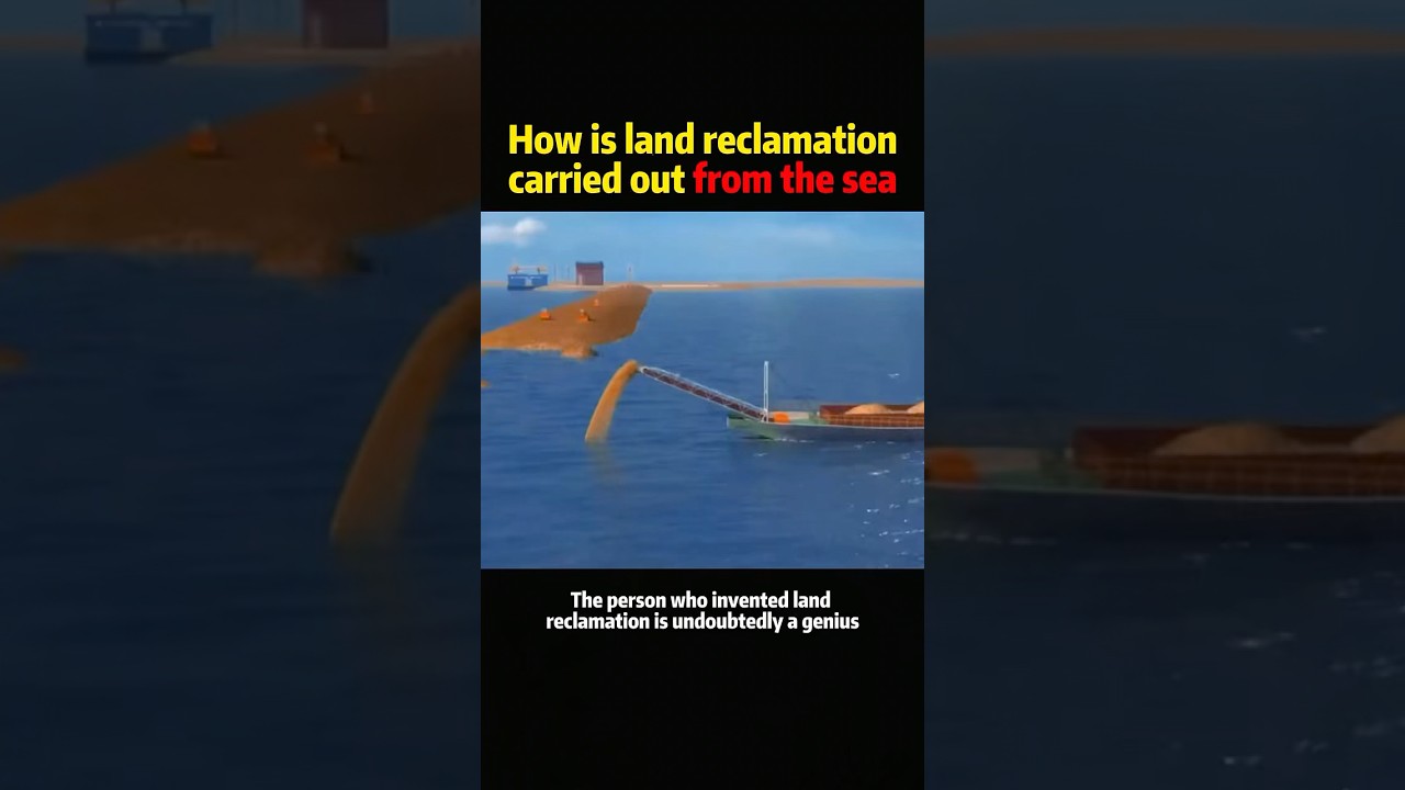 Как осуществляется рекультивация земель из моря#знания #наука