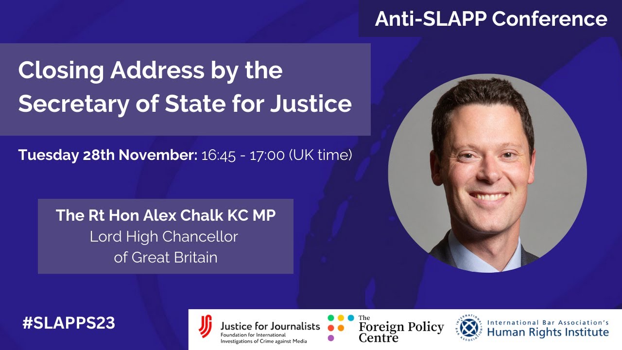 Day 2 Closing Address by the Secretary of State for Justice