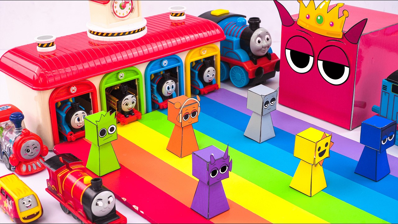 Paper DIY💖 Unboxing INCREDIBOX Blind Box, How to make Color Train ASMR