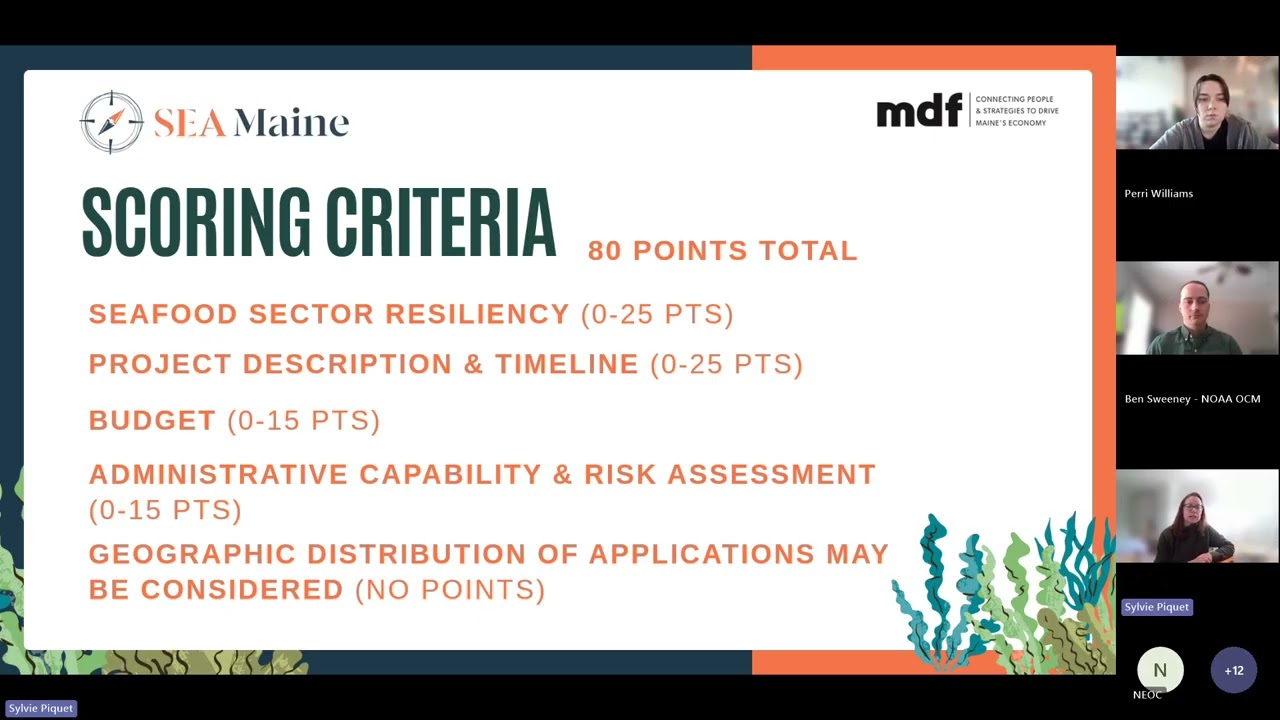 SEA Maine SIAF Grant Info Webinar