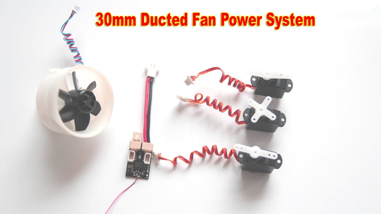 30mm EDF power system with receiver brush ESC and servos