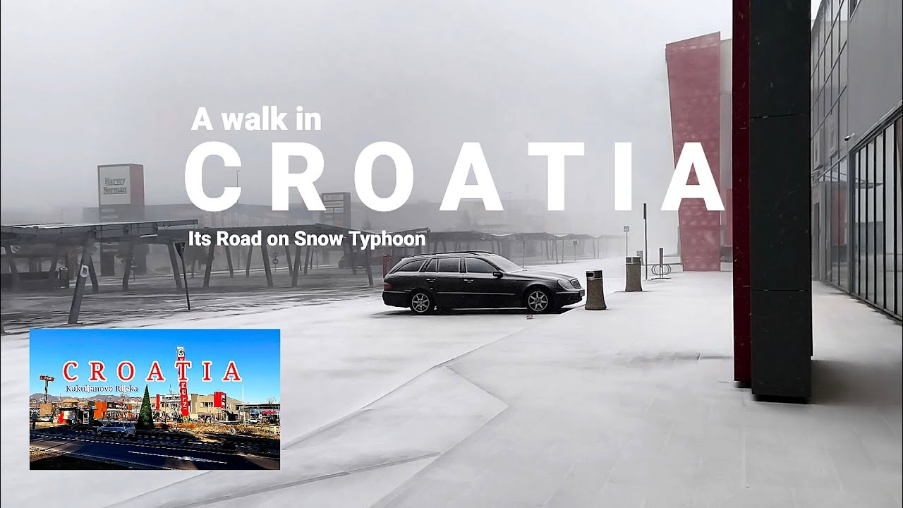 This is what Croatia looks like during a snow typhoon #asmr #croatia #rijeka #kukuljanovo
