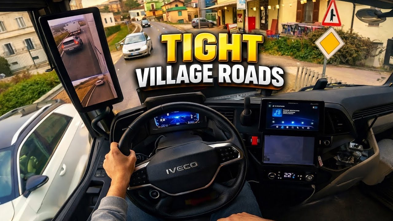 Tight Italian Vineyard Roads | IVECO S-WAY 500 2026 Digital Mirrors Drive