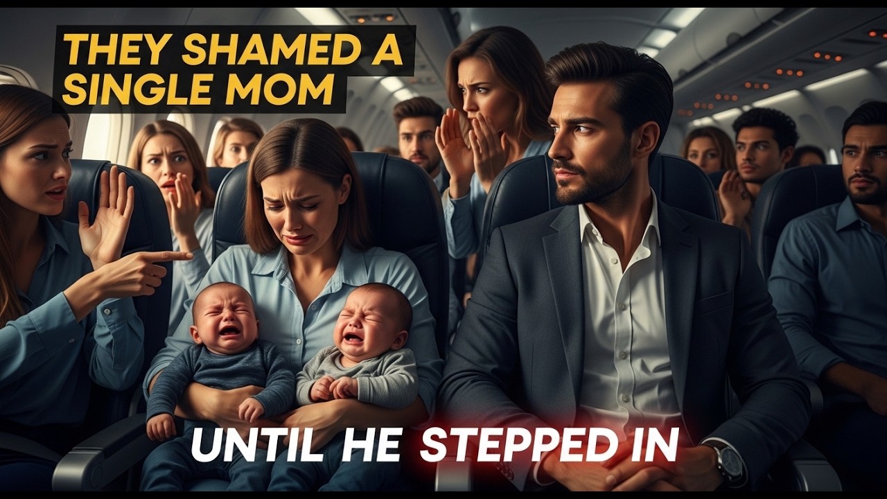 A Single Mother Was Shamed for Her Crying Twins — The Man Next to Her Quietly Changed Everything
