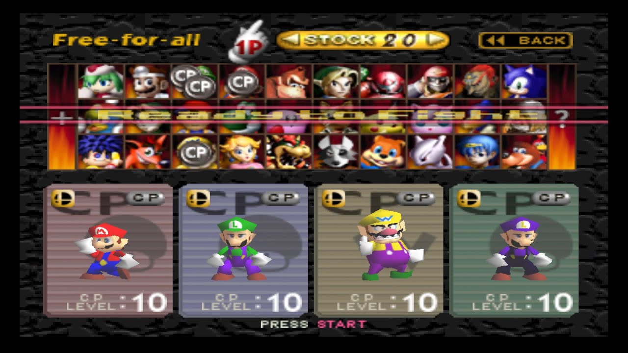 Smash Remix: Mario Vs. Luigi Vs. Wario Vs. (Wa)Luigi (CPU Battle!)