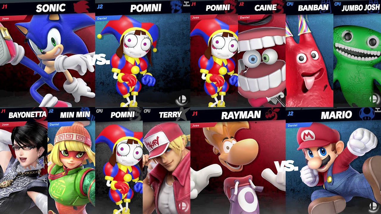 Sonic vs Pomni | Legendary Subscribers Requests in Super Smash Bros Ultimate 26