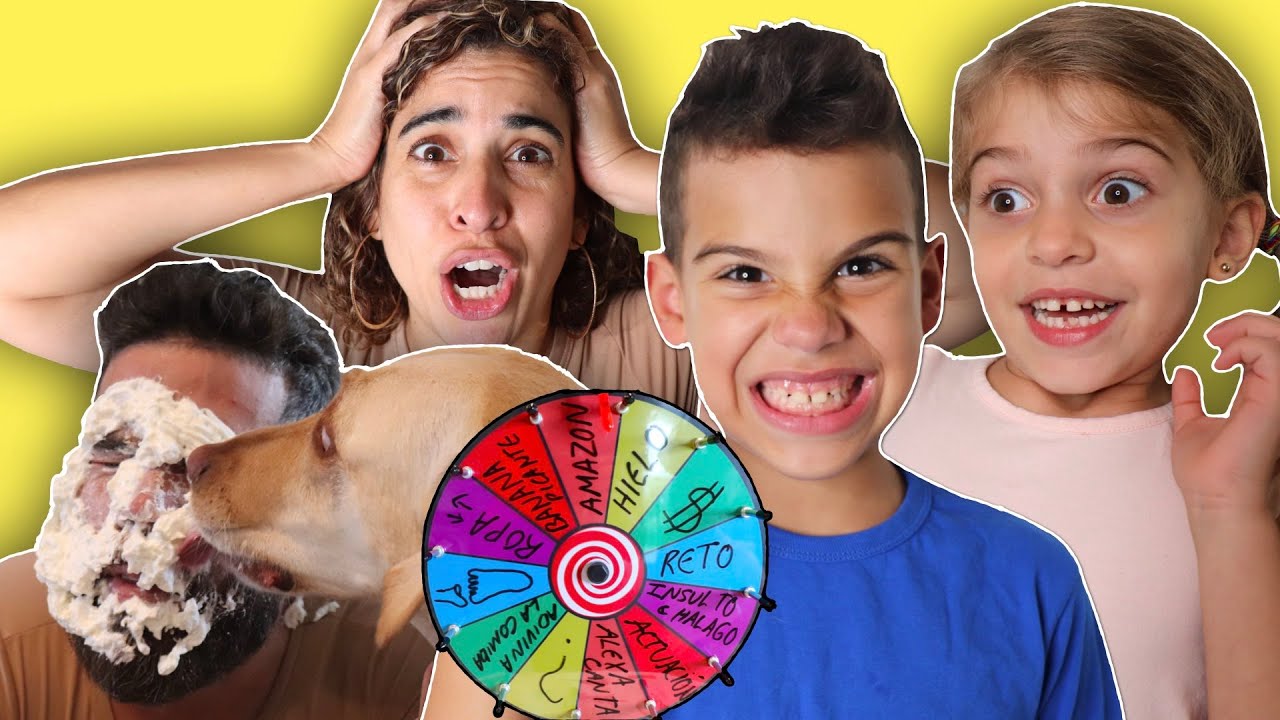 RETOS EXTREMOS CON TODA LA FAMILIA| SPIN THE WHEEL CHALLENGE| 4plusOne
