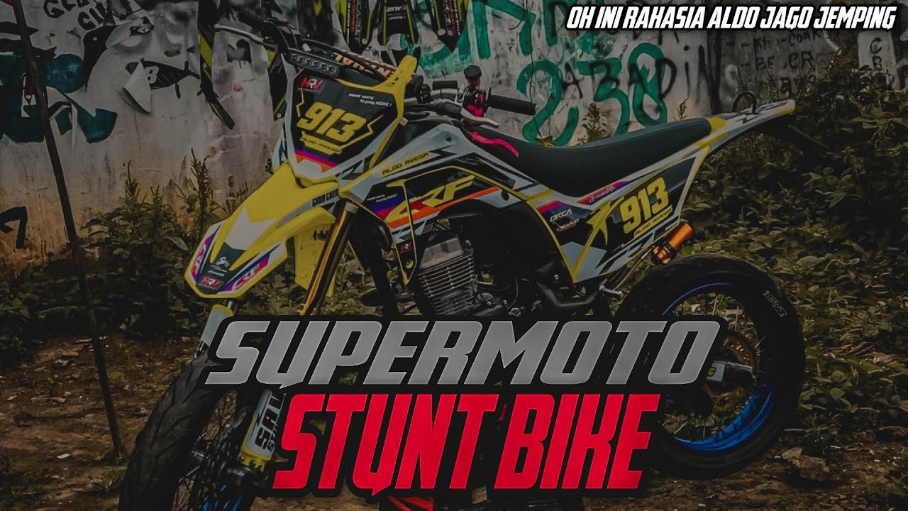 Review Honda Crf 150 L Supermoto Aldo Avega | Modifikasi Stunt Bike