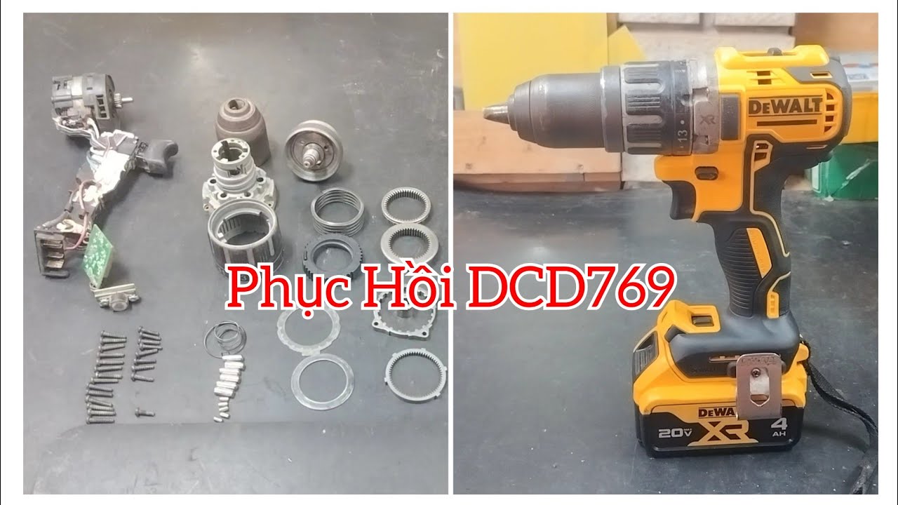 Phục Hồi Khoan Dewalt Không Chổi Than 18v - Restoration Dewalt Drill.