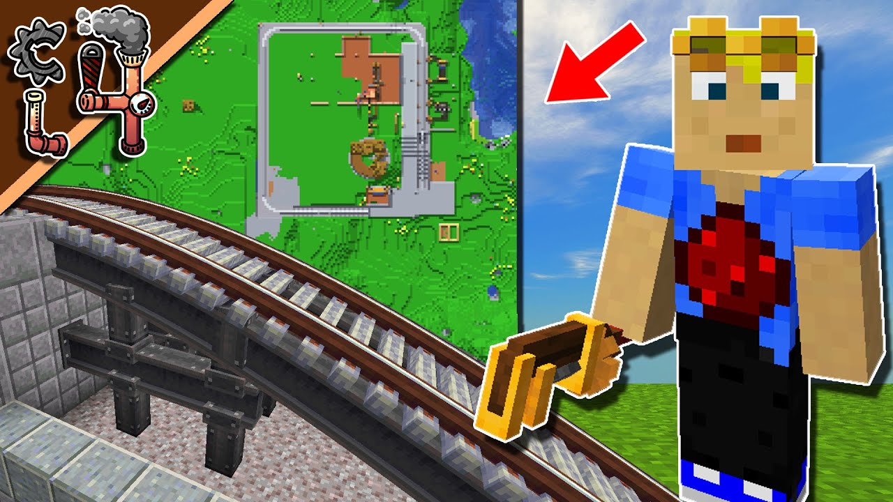 1000 Blöcke Schienennetz verlegt! Es geht los! - Minecraft Create 4 #09