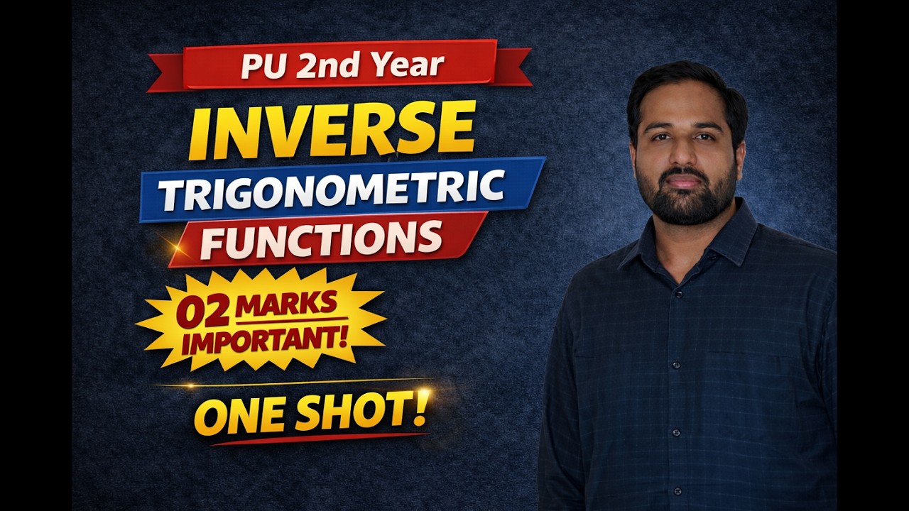PU 2nd Year| Inverse Trigonometric Functions | 02 Marks Important | one shot| Board Exam Preparation