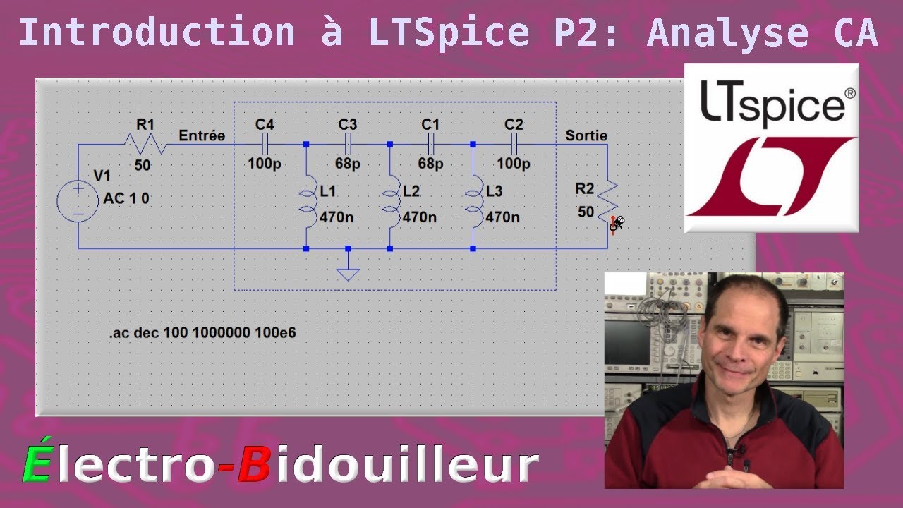 EB_#190 Introduction à LTSpice, Partie 2 - Analyse CA de petit signal
