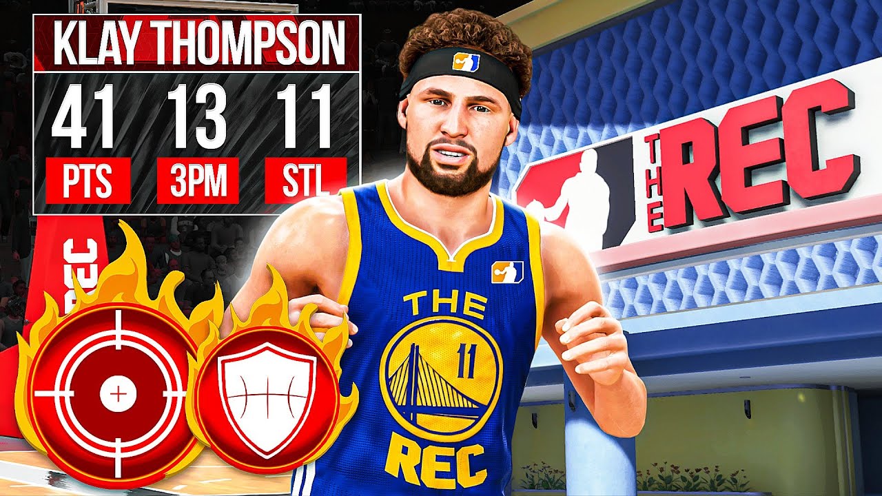 KLAY THOMPSON is a 2-WAY MENACE in the REC CENTER on NBA 2K24