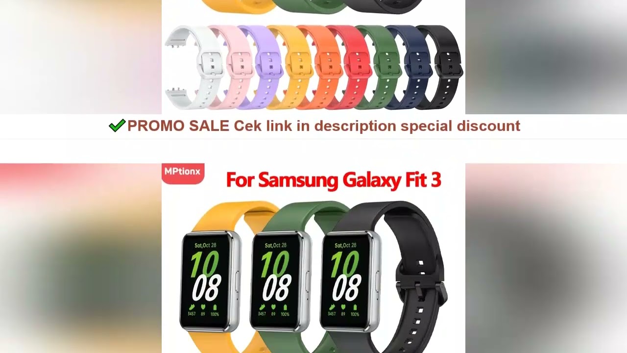 Silicone Strap For Samsung Galaxy Fit 3 Watch Bracelet Replacement Sport Watchband For Samsung Galax