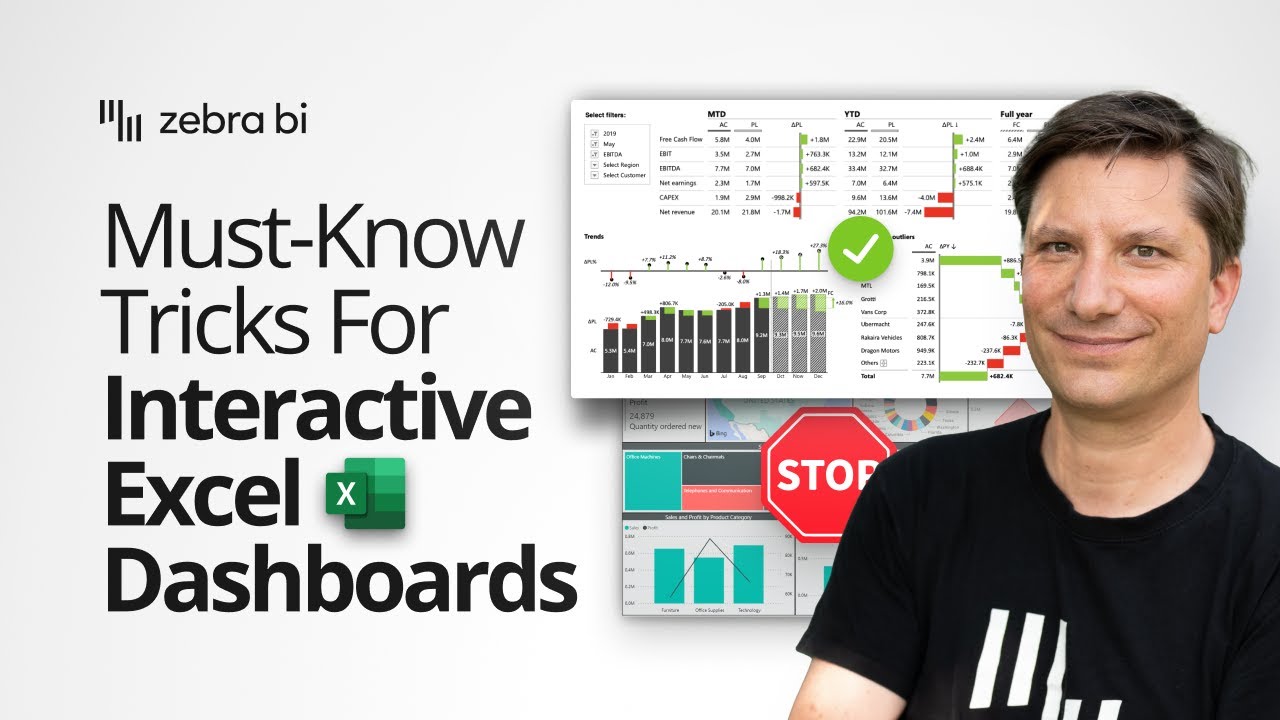 📊 How to Build Excel Interactive Dashboards: Must-know Tips & Tricks | Zebra BI Webinar