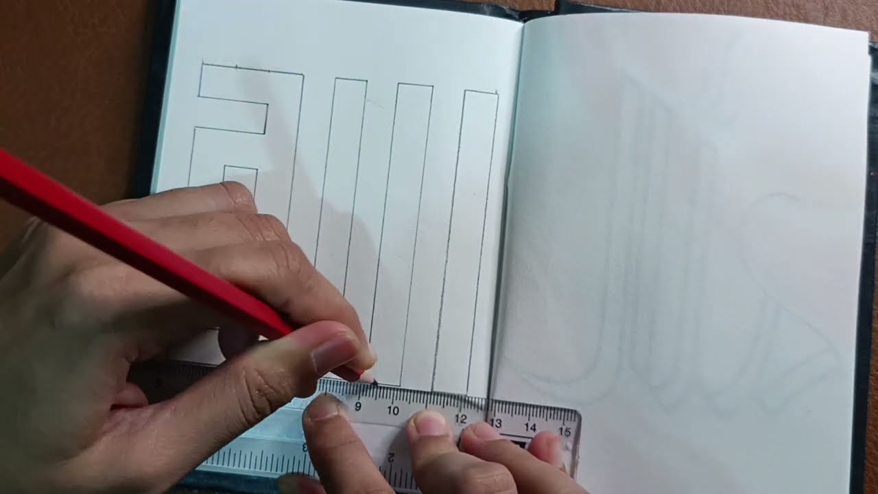 Write 'ALLAH' Name in Kufic Style Calligraphy | Easy Calligraphy Hack