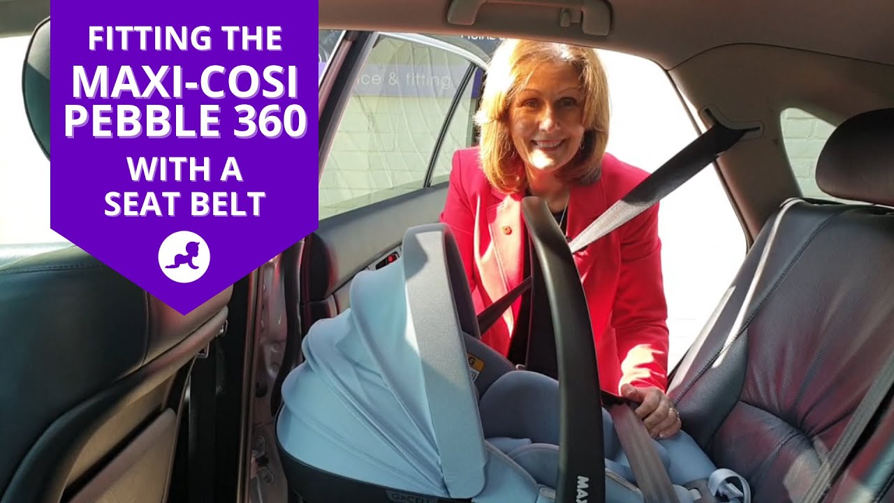 Как закрепить ремнём кресло Maxi-Cosi Pebble 360 ​​— Baby Lady